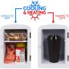 imageNostalgia RF6RRAQ Retro 6Can Personal Cooling and Heating Mini Refrigerator with Carry Handle for Home Office Car Boat or Dorm RoomIncludes ACDC Power Cords1 cubic feet AquaBlack Original