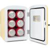 imageNostalgia RF6RRAQ Retro 6Can Personal Cooling and Heating Mini Refrigerator with Carry Handle for Home Office Car Boat or Dorm RoomIncludes ACDC Power Cords1 cubic feet AquaYellow