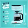 imageNostalgia Retro 12Cup Programmable Coffee Maker With LED Display Automatic ShutOff ampamp Keep Warm PauseAndServe Function PinkCoffee Maker Aqua