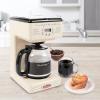 imageNostalgia Retro 12Cup Programmable Coffee Maker With LED Display Automatic ShutOff ampamp Keep Warm PauseAndServe Function PinkCoffee Maker Cream