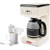 imageNostalgia Retro 12Cup Programmable Coffee Maker With LED Display Automatic ShutOff ampamp Keep Warm PauseAndServe Function PinkCoffee Maker Cream
