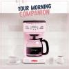 imageNostalgia Retro 12Cup Programmable Coffee Maker With LED Display Automatic ShutOff ampamp Keep Warm PauseAndServe Function PinkCoffee Maker Pink