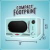 imageNostalgia Retro Compact Countertop Microwave Oven  07 Cu Ft  700Watts with LED Digital Display  Child Lock  Easy Clean Interior  OrangeAqua