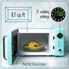 imageNostalgia Retro Compact Countertop Microwave Oven  07 Cu Ft  700Watts with LED Digital Display  Child Lock  Easy Clean Interior  OrangeAqua