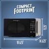 imageNostalgia Retro Compact Countertop Microwave Oven  07 Cu Ft  700Watts with LED Digital Display  Child Lock  Easy Clean Interior  OrangeBlack