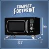 imageNostalgia Retro Compact Countertop Microwave Oven  07 Cu Ft  700Watts with LED Digital Display  Child Lock  Easy Clean Interior  OrangeBlack