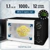 imageNostalgia Retro Compact Countertop Microwave Oven  07 Cu Ft  700Watts with LED Digital Display  Child Lock  Easy Clean Interior  OrangeBlack