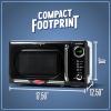imageNostalgia Retro Compact Countertop Microwave Oven  07 Cu Ft  700Watts with LED Digital Display  Child Lock  Easy Clean Interior  OrangeBlack