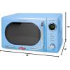 imageNostalgia Retro Compact Countertop Microwave Oven  07 Cu Ft  700Watts with LED Digital Display  Child Lock  Easy Clean Interior  OrangeBlue