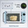 imageNostalgia Retro Compact Countertop Microwave Oven  07 Cu Ft  700Watts with LED Digital Display  Child Lock  Easy Clean Interior  OrangeBlue