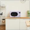 imageNostalgia Retro Compact Countertop Microwave Oven  07 Cu Ft  700Watts with LED Digital Display  Child Lock  Easy Clean Interior  OrangeLavender