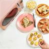imageNostalgia Retro Compact Countertop Microwave Oven  07 Cu Ft  700Watts with LED Digital Display  Child Lock  Easy Clean Interior  OrangePink