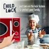 imageNostalgia Retro Compact Countertop Microwave Oven  07 Cu Ft  700Watts with LED Digital Display  Child Lock  Easy Clean Interior  OrangeRed