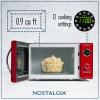 imageNostalgia Retro Compact Countertop Microwave Oven  07 Cu Ft  700Watts with LED Digital Display  Child Lock  Easy Clean Interior  OrangeRed
