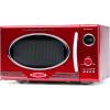 imageNostalgia Retro Compact Countertop Microwave Oven  07 Cu Ft  700Watts with LED Digital Display  Child Lock  Easy Clean Interior  OrangeRed