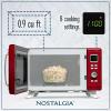 imageNostalgia Retro Compact Countertop Microwave Oven  07 Cu Ft  700Watts with LED Digital Display  Child Lock  Easy Clean Interior  OrangeRed