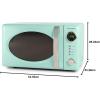 imageNostalgia Retro Compact Countertop Microwave Oven  07 Cu Ft  700Watts with LED Digital Display  Child Lock  Easy Clean Interior  OrangeTeal