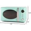 imageNostalgia Retro Compact Countertop Microwave Oven  07 Cu Ft  700Watts with LED Digital Display  Child Lock  Easy Clean Interior  OrangeTeal