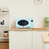 imageNostalgia Retro Compact Countertop Microwave Oven  07 Cu Ft  700Watts with LED Digital Display  Child Lock  Easy Clean Interior  OrangeTeal