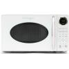 imageNostalgia Retro Compact Countertop Microwave Oven  07 Cu Ft  700Watts with LED Digital Display  Child Lock  Easy Clean Interior  OrangeWhite