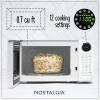 imageNostalgia Retro Compact Countertop Microwave Oven  07 Cu Ft  700Watts with LED Digital Display  Child Lock  Easy Clean Interior  OrangeWhite