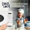 imageNostalgia Retro Compact Countertop Microwave Oven  07 Cu Ft  700Watts with LED Digital Display  Child Lock  Easy Clean Interior  OrangeWhite
