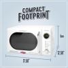 imageNostalgia Retro Compact Countertop Microwave Oven  07 Cu Ft  700Watts with LED Digital Display  Child Lock  Easy Clean Interior  OrangeWhite