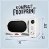 imageNostalgia Retro Compact Countertop Microwave Oven  07 Cu Ft  700Watts with LED Digital Display  Child Lock  Easy Clean Interior  OrangeWhite