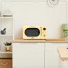imageNostalgia Retro Compact Countertop Microwave Oven  07 Cu Ft  700Watts with LED Digital Display  Child Lock  Easy Clean Interior  OrangeYellow