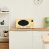 imageNostalgia Retro Compact Countertop Microwave Oven  07 Cu Ft  700Watts with LED Digital Display  Child Lock  Easy Clean Interior  OrangeYellow