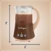 imageNostalgia Retro Frother and Hot Chocolate Maker and Dispenser 32 Oz for Coffees Lattes Cappuccinos RedBrown