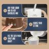imageNostalgia Retro Frother and Hot Chocolate Maker and Dispenser 32 Oz for Coffees Lattes Cappuccinos RedBrown