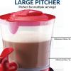 imageNostalgia Retro Frother and Hot Chocolate Maker and Dispenser 32 Oz for Coffees Lattes Cappuccinos RedRed