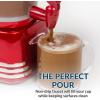 imageNostalgia Retro Frother and Hot Chocolate Maker and Dispenser 32 Oz for Coffees Lattes Cappuccinos RedRed