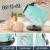 imageNostalgia Retro Stainless Steel Electric Tea And Water Kettle 17 Liters AutoShut Off ampamp BoilDry Protection Water Level Indicator Window AquaAqua