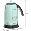 imageNostalgia Retro Stainless Steel Electric Tea And Water Kettle 17 Liters AutoShut Off ampamp BoilDry Protection Water Level Indicator Window AquaAqua