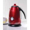 imageNostalgia Retro Stainless Steel Electric Tea And Water Kettle 17 Liters AutoShut Off ampamp BoilDry Protection Water Level Indicator Window AquaRed