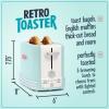 imageNostalgia Retro Wide 2Slice Toaster Vintage Design With Crumb Tray Cord Storage ampamp 5 Toasting Levels RedToaster Aqua