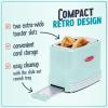 imageNostalgia Retro Wide 2Slice Toaster Vintage Design With Crumb Tray Cord Storage ampamp 5 Toasting Levels RedToaster Aqua