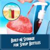 imageNostalgia Snow Cone Shaved Ice Machine  Retro TableTop Slushie Machine Makes 30 Icy Treats  Includes 2 Pump Syrup Bottles 2 Reusable Plastic Cups ampamp Ice Scoop  BlueBlue