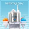 imageNostalgia SnowPro Electric Shaved Ice ampamp Snow Cone Maker 64Ounce Ice Shaving Capacity 4 Reusable Cones Side Shelves and Scoop IncludedStainless