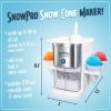 imageNostalgia SnowPro Electric Shaved Ice ampamp Snow Cone Maker 64Ounce Ice Shaving Capacity 4 Reusable Cones Side Shelves and Scoop IncludedStainless