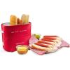 imageNostalgia 2 Slot Hot Dog and Bun Toaster with Mini Tongs Retro Toaster Cooker that Works Chicken Turkey Veggie Links Sausages Brats Metallic RedRed