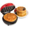 imageNostalgia MyMini Personal Electric Santa Waffle Maker Holiday Themed 5Inch Cooking Surface Hash browns French Toast Grilled Cheese Quesadilla Brownies Cookies Red