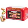 imageNostalgia Oscar Mayer Extra Large Countertop 8 Hot Dog Roller and Bun Toaster Oven  Stainless Steel Rollers and Nonstick Warming Racks  Adjustable TimerHot Dog Roller Red