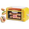 imageNostalgia Oscar Mayer Extra Large Countertop 8 Hot Dog Roller and Bun Toaster Oven  Stainless Steel Rollers and Nonstick Warming Racks  Adjustable TimerHot Dog Roller Yellow