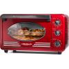 imageNostalgia Oven Toast AirFry Broil Functions Large Capacity Fits Slices of Bread Two 12 in PizzasIncludes Baking Pan and Frying Basket 21 Qt AquaToaster Oven Red