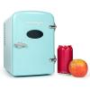 imageNostalgia RF6RRAQ Retro 6Can Personal Cooling and Heating Mini Refrigerator with Carry Handle for Home Office Car Boat or Dorm RoomIncludes ACDC Power Cords1 cubic feet AquaAqua