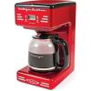 imageNostalgia Retro 12Cup Programmable Coffee Maker With LED Display Automatic ShutOff ampamp Keep Warm PauseAndServe Function PinkCoffee Maker Red