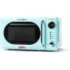 imageNostalgia Retro Compact Countertop Microwave Oven  07 Cu Ft  700Watts with LED Digital Display  Child Lock  Easy Clean Interior  OrangeAqua